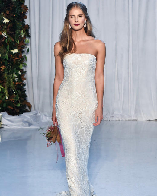 Strapless Column Wedding Dress